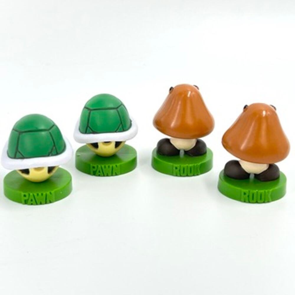 4pc Super Mario Chess Replacement Part 2 PAWN Koopa Shell 2 ROOK Goomba Nintendo - Picture 3 of 7